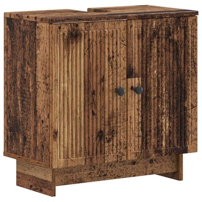vidaXL - Wastafel - kabinet - voor - de - badkamer - EDE - Oud - hout