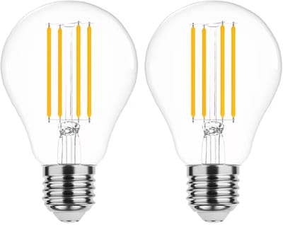 Modee E27 LED Lamp Dimbaar 10W - 1350lm - 2700K - Warm Wit - LED Filament Globe A67 - Vervangt 90W Halogeen Gloeilamp - 2 stuks