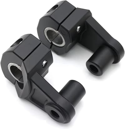 Motorfiets Stuurverhogers - Stuurklemmen Verhogers - Verbeteren Rijcomfort - CNC Aluminium Legering - 22MM 7/8"-28MM 1 1/8" - Zwart