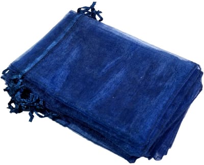Prigta - Organza zakjes - 50 stuks - 10x15 cm - Marine Blauw - cadeauzakjes organza stof - uitdeelzakjes - geschenkzakjes - geurzakjes maken
