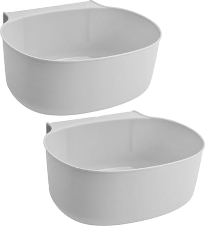 Set van 2 hangende afvalcontainers - keukenafvalbak voor huishoudelijk afval - ruimtebesparende afvalbak voor keukenkastdeuren, kan worden opgehangen in keuken, kasten, auto, badkamer en slaapkamer,