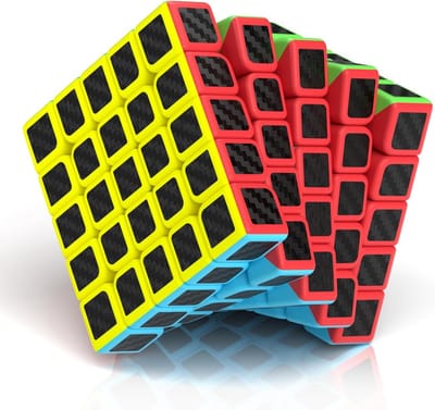 Grote 5x5 Magische Kubus Speed Cube met Koolstofvezel Stickers voor Verbeterde Prestaties