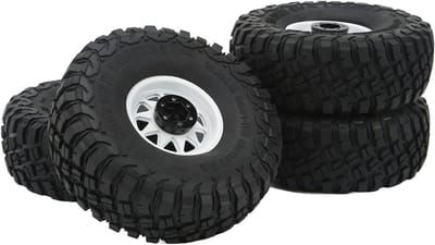 RC Autobanden - Wielen Set - Ruig Terrein Rijden - Sterke Demping - 120mm Diameter - Wit