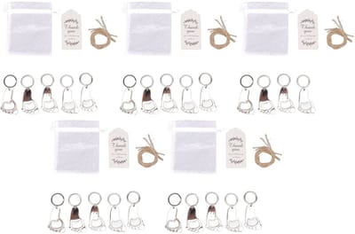 Dailygoody - Flesopener Babyfles - Schattige Cadeaus - Zilver - Babyshower Souvenir - 24 Stuks - Unieke Bedankjes voor Gasten