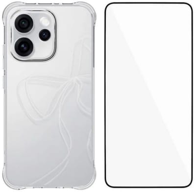 Telestore - Silicone gel transparant hoesje back cover met 1x glas screenprotector - Shock Proof - hoesje geschikt voor Oppo Reno15 pro 5G / Oppo Reno 15 pro 5G