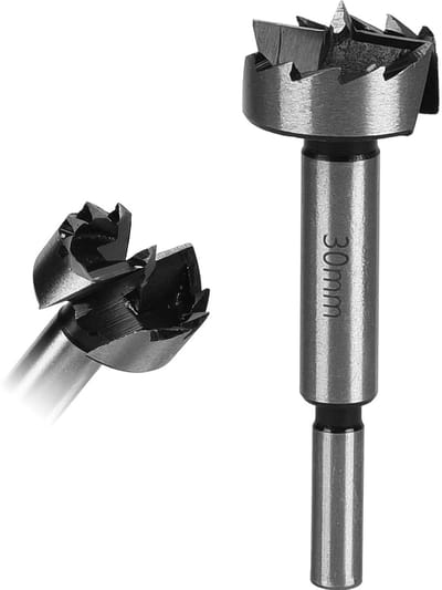 Boorgatfrees 30 mm voor Harde en Zachte Houtsoorten, 90 mm Lengte, 8 mm Schacht, Booraccessoires en Toebehoren voor Precisiewerk