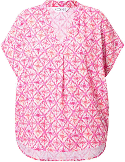 Studio Untold - Dames - Overhemdblouse oversized color ruitprint - Roze - Maat 46+