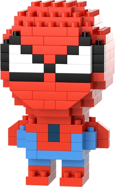 Spiderman - Nano Blocks - Bouwset – 153 Stukjes DIY Mini Bouwstenen - Blokken - Speelgoed - BRICKY