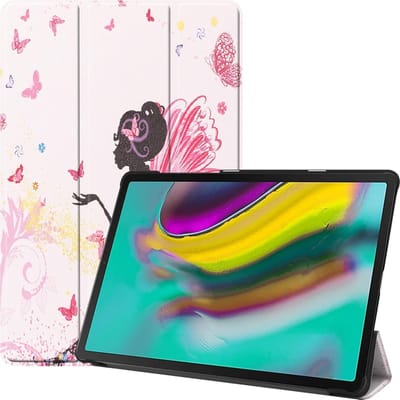 Hoesje - Geschikt voor Samsung Galaxy Tab S5e - Dun & Stevig - Hardcover Book Case - Trifold Bookcase Hoes - Hard Cover - Tablethoes - Elfje