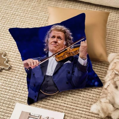 Violinist A-Andre Rieu Kussensloop Anti-Mijt Onzichtbare Rits Bank Bank Short plush 30*30(CM)-1Pcs