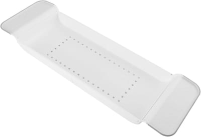 Badmat voor Badkuip, Bad Caddy en Tubetafel - Stevige Plaatsing voor Toilet (Wit) - Waterdicht, Antislip, Duurzaam