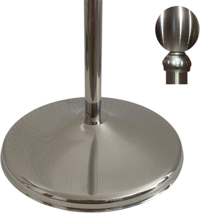 RVS Vlaggenstandaard met Telescopische Mast tot 2,5 m – Ø360 mm Zware Voet 3 kg – Indoor Kantoor & Instituut