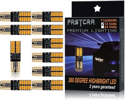 10 stuks T10 W5W LED Canbus Lampen voor Auto Parkeerlicht en Interieurverlichting 12V