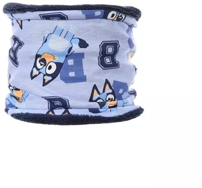 Bluey Colsjaal – Kindercolsjaal met Donkerblauwe Fleece – One Size – 3-6 Jaar