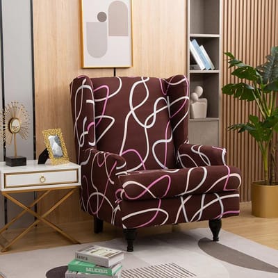 Easy-Going Stretch Wingback Stoel Sofa Hoes 1-delige Sofa Hoes Meubelbeschermer Bank Zacht Met Elastische Bodem universal size