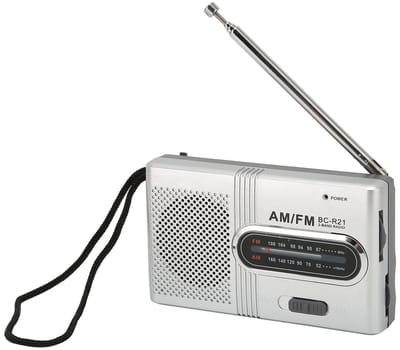 Golden crown - Draagbare AM-FM-radio - Compacte zakradio - Ideaal voor ouderen - Klein formaat - Persoonlijke radio's - Werkt op batterijen - Handig voo...