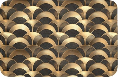 WC mat 60x40 cm - Antislip - Schubben - Structuur - Goud - Toiletmat - Vloermat - Douchemat - Toilet tapijt - Toiletmatten