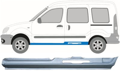 Volledige dorpel voor Renault Kangoo 1997-2008 / Links