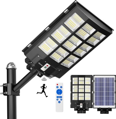 Krachtige 3600W Zonne-energie Straatlantaarn met Bewegingssensor en Afstandsbediening voor Tuin en Garage