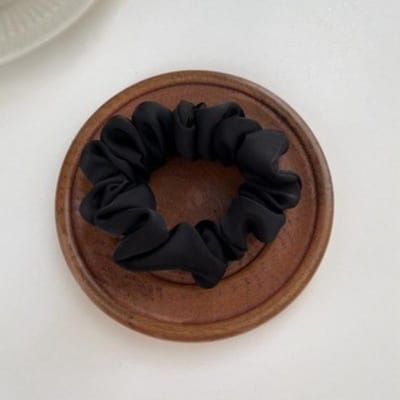 Oversized Satijnen Scrunchies Elastische Haarbanden Vrouwen Meisjes Grote Zijden Haarbanden Paardenstaarthouder Haar Elastiekjes Haaraccessoires black