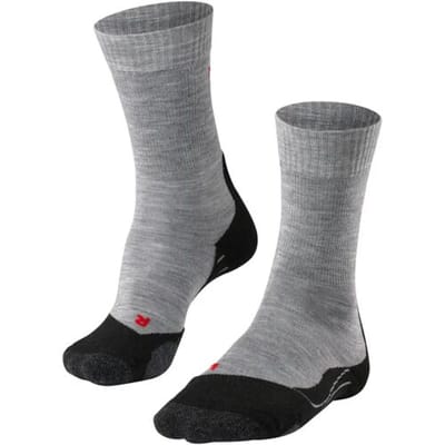FALKE TK2 Wandelsokken anti blaren, medium padding merinowol sportsokken dames grijs - Maat 35-36