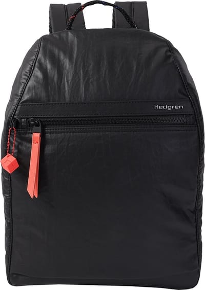 Hedgren Vrije tijd rugzak Rugzak Inner City Vogue Backpack Large RFID Creased Black / Coral Zwart