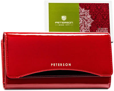 Peterson - Dames Portemonnee - Rood - Lakleer - RFID Bescherming