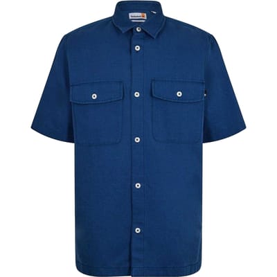 Timberland Heren Overhemd Katoen Linnen (Donkere Denim)
