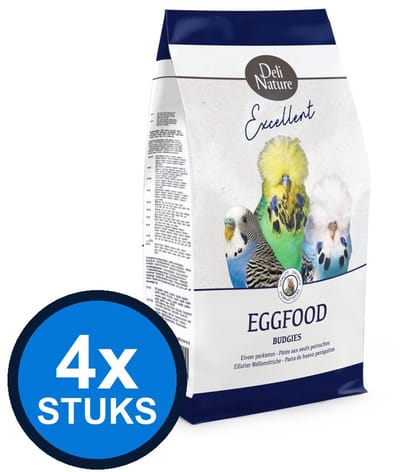 4x Deli Nature - eivoer parkiet 1kg - Vogelvoer - 1 kg