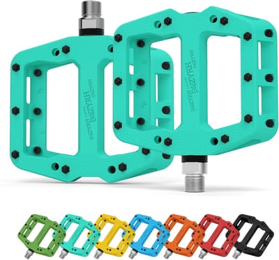 Fietspedalen Nylon - MTB Pedalen - Veilig Fietsen - Antislip Nagels - 9/16 Inch - Groen