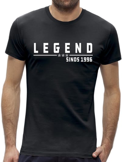 Legend 30 jaar shirt heren – Abraham cadeau man – T-shirt 1996 - maat XXL