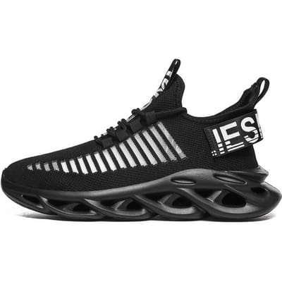 Chaussures Décontractées pour Hommes à Semelle Twist Chaussures de Course d'Extérieur Confortables et Respirantes Basket Grande Taille Mode Maille Été Nouvelles Chaussures 10 noir