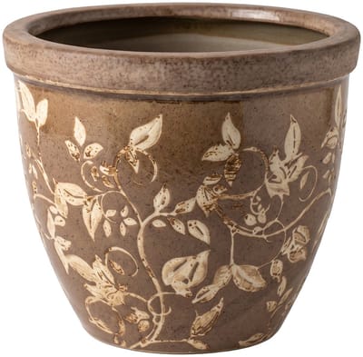 Keramiek Bloempot voor Binnen – Bruin – Rustieke Pot – Ø 15 cm – Keramiek