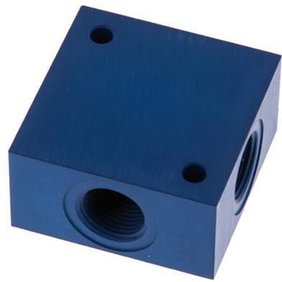 4-weg luchtverdeler G3/8'' Aluminium 16 bar (224.8 psi)