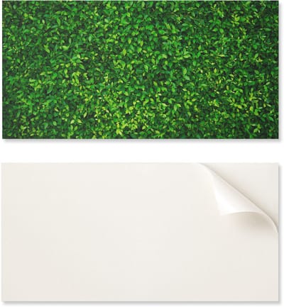 Set zelfklevende vinyltegels met print van dicht bladmotief, 6x60x30 cm