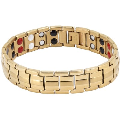 Mode Heren Magnetische Armband Vermoeidheidsverlichting Pijn Verminderen Gezonde Verzorging Magnetische Armband Goud goud