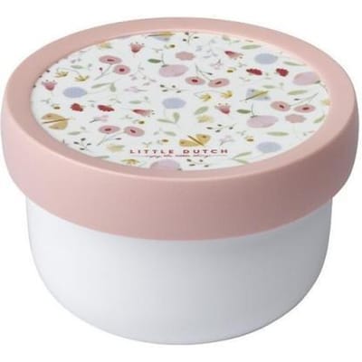Mepal Fruitbox Campus Little Dutch - 300 ml - Inclusief fruitvorkje - Sluit goed af - Snackdoosje - Flowers & Butterflies