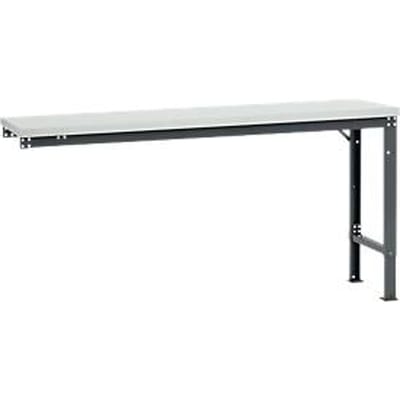 Manuflex aanbouwtafel UNIVERSAL Speciaal, 1750 x 800 mm, melamine lichtgrijs, antraciet