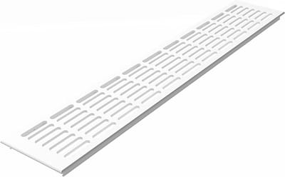 Ventilatierooster Aluminium - Luchtgitter Rooster - Ruimtes Ventileren - Gepoedercoat RAL9016 - 100 mm x 1200 mm - Wit