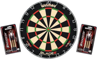Winmau Original Blade 6 Dartbord inclusief 2 stalen dartsets