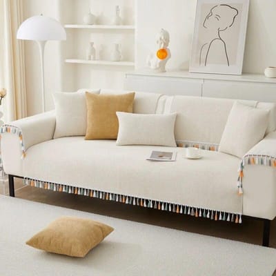 Ribfluweel Kwasten Bankkussen Modern Eenvoudig High-end Antislip Bankkussen Effen Kleur Zacht Vier Seizoenen Universele Bankhoes 70x70cm 1pcs