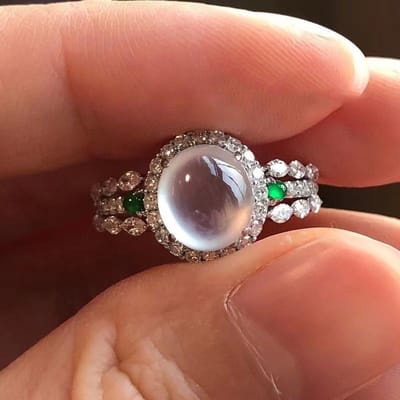 Zachte stijl sprankelende verlovingsringen Hoge kwaliteit natuurlijke IJszaad chalcedoon ringen voor vrouwen kristal luxe trouwsieraden resizable brown