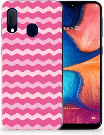 Samsung Galaxy A20e TPU bumper Waves Pink