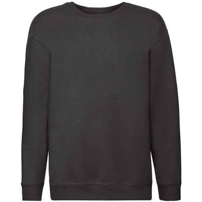 Fruit of the Loom Sweatshirt met Drop Shoulder voor Kinderen/Kinderen (Zwart)