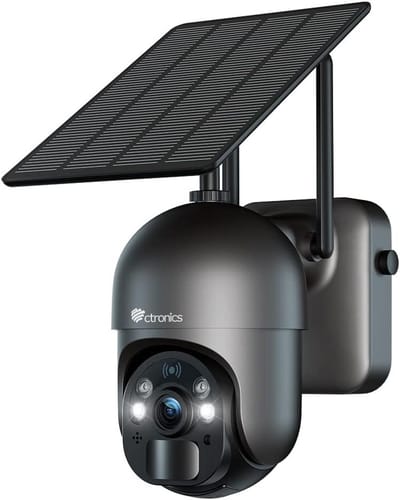 Buitencamera - Beveiligingscamera WLAN - Huis Beveiligen - Zonnepaneel Accu - 2.5K 4MP - Grijs