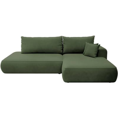 Hoekbank met slaapfunctie Fermizzi rechts chenille | Selsey Design