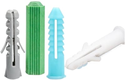 Kunststof expansiepluggen - Muurankers pluggen - Veilige bevestiging maken - Verbeterde verankeringskracht - M6x29 100 stuks - Groen