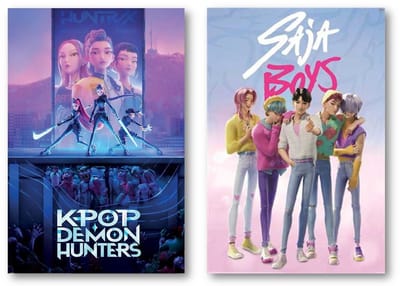 Kpop Posters- Twee posters - Demon Hunters – 61 x 91,5 cm - wanddecoratie