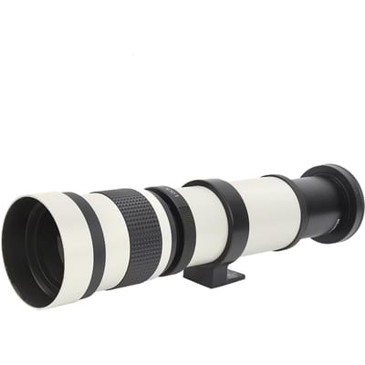 420-800mm F8.3-16 Handmatige Focus Zoom Teleobjectief Telescoop voor EFS Mount Camera Zwart wit