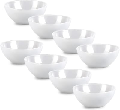 Plasticforte kommetjes/schaaltjes - 8x - dessert/ontbijt - kunststof - D17 x H7 cm - transparant